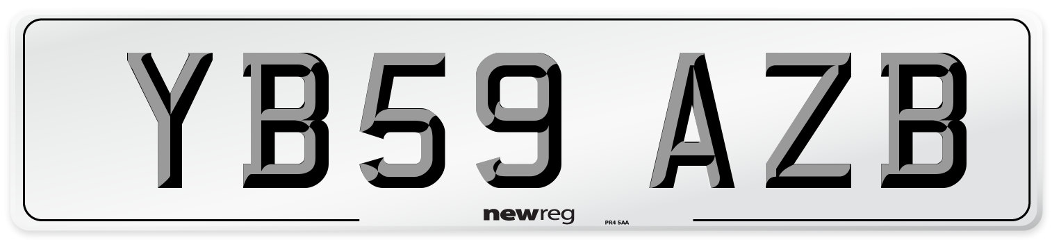 YB59 AZB Number Plate from New Reg